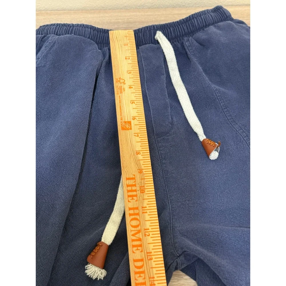 Kidōrim Men Joggers Med Navy Blue Drop Crotch Harem Pants Zen Boho Streetwear